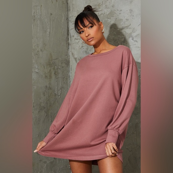 NWT Oversized Sweatshirt Dress - Picture 4 of 5